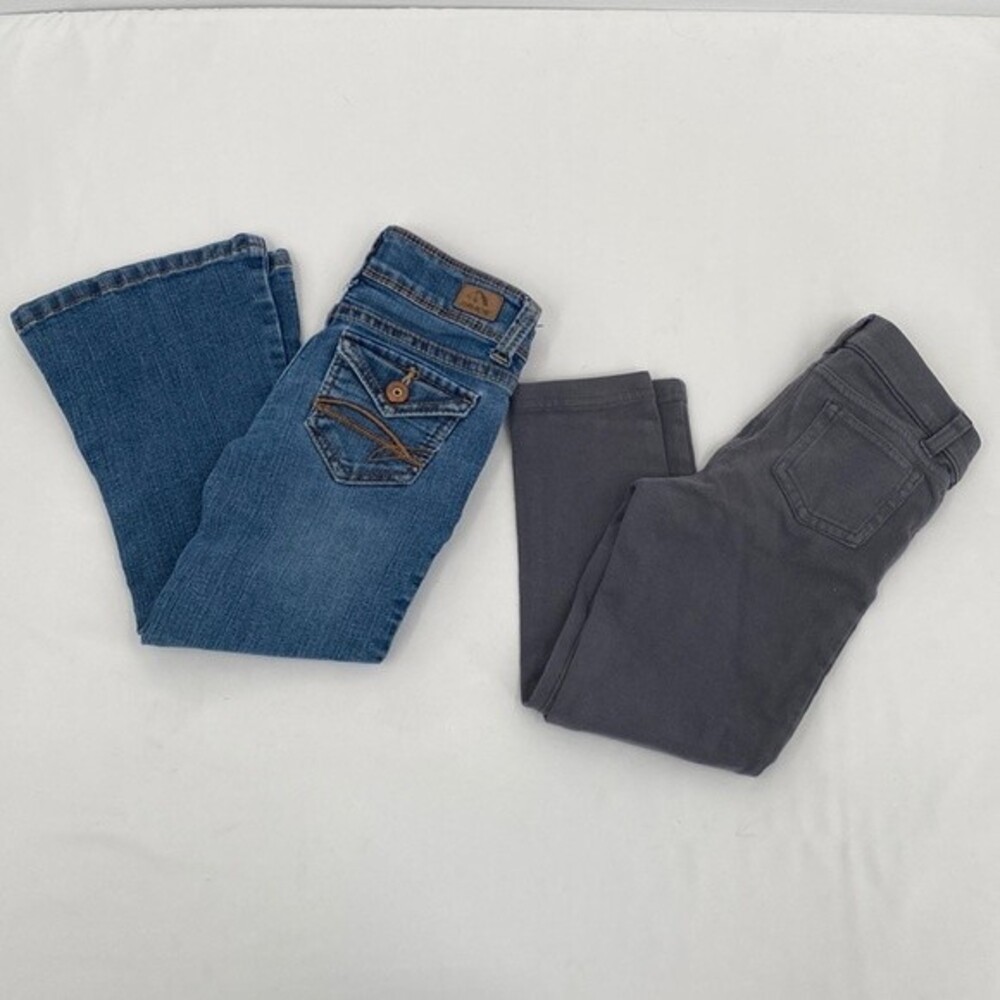 girls Jeans lot of 2 Jordache Flare Jeans 4 Carter's Gray Jeggings 4